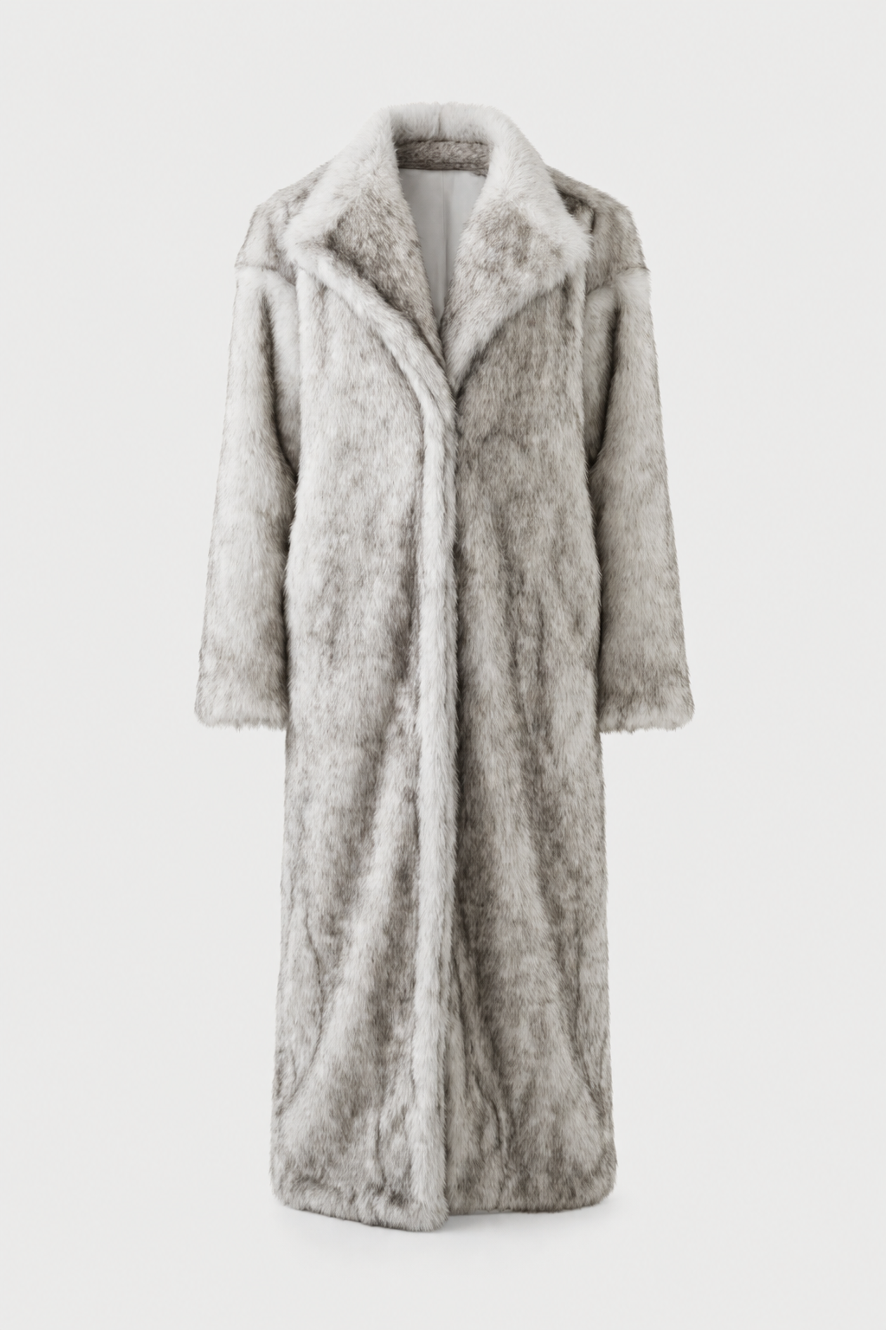 Jacqueline Faux Fur Grey Coat | BÚDZIKO