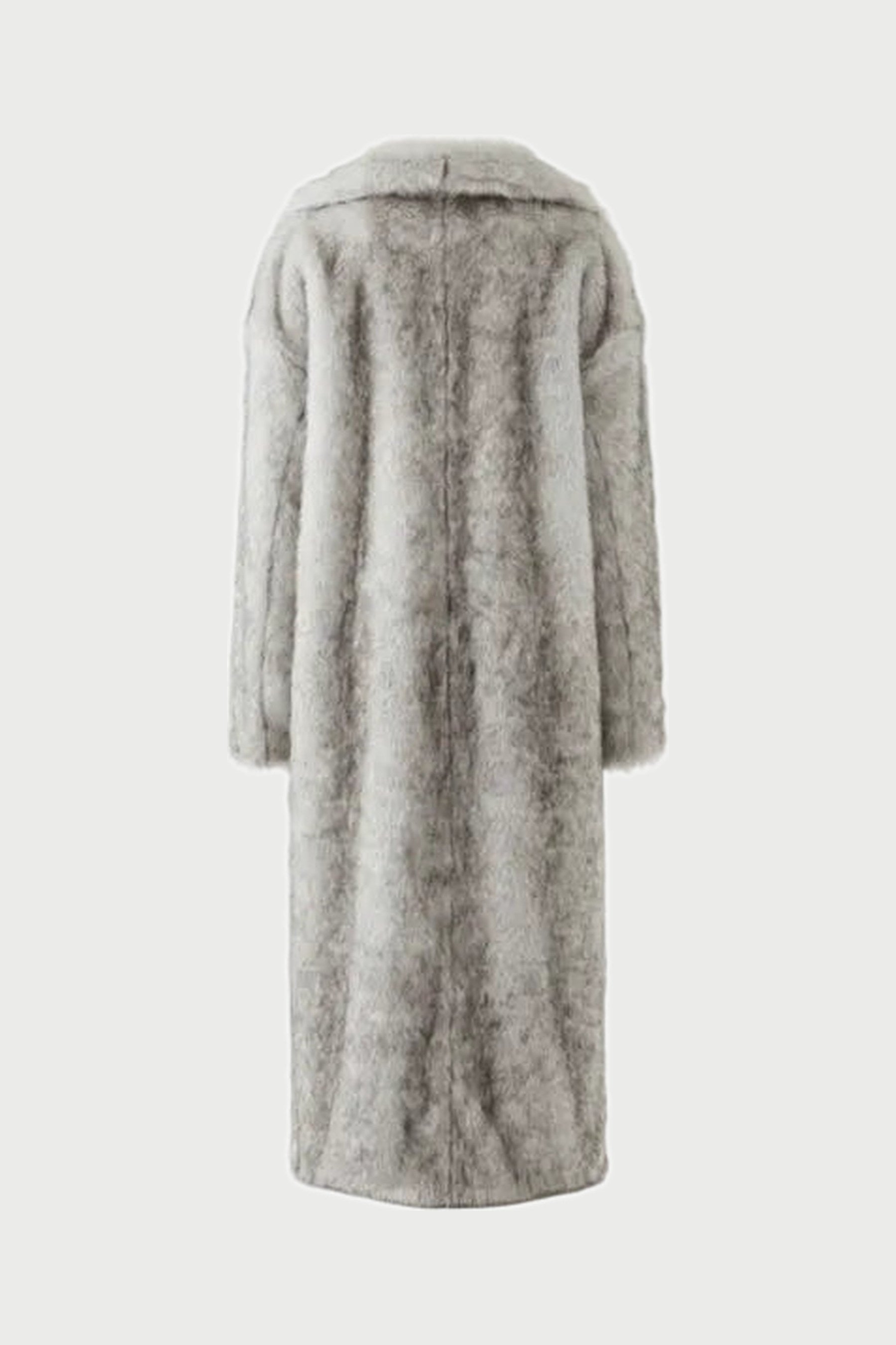 Jacqueline Faux Fur Grey Coat | BÚDZIKO