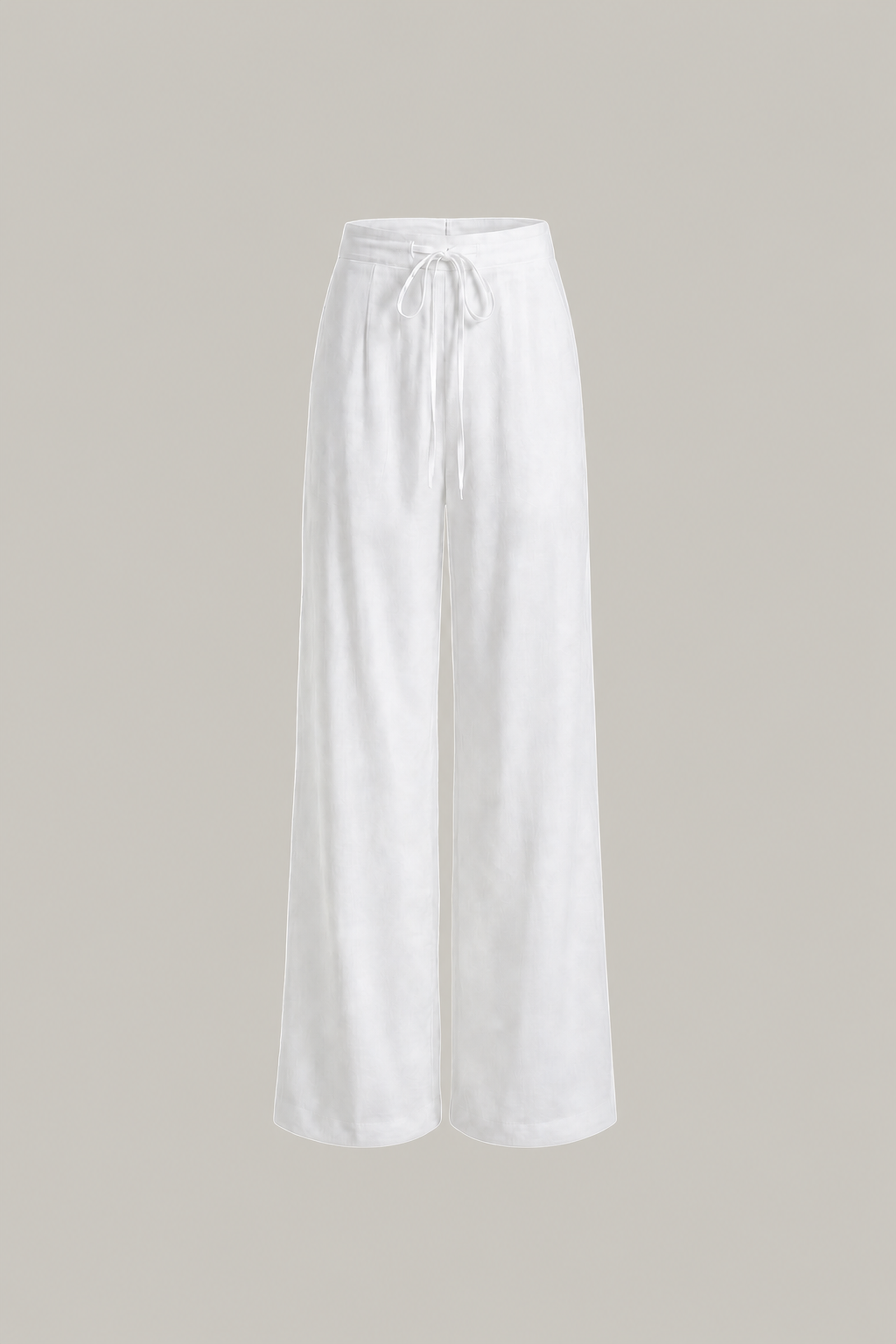 Canvas White Silk Wide-Leg Trousers | BÚDZIKO x Davydenko Canvas White Silk Wide-Leg Trousers | BÚDZIKO x Davydenko