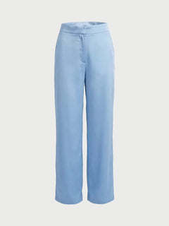 Natural Silk Baby Blue Pants