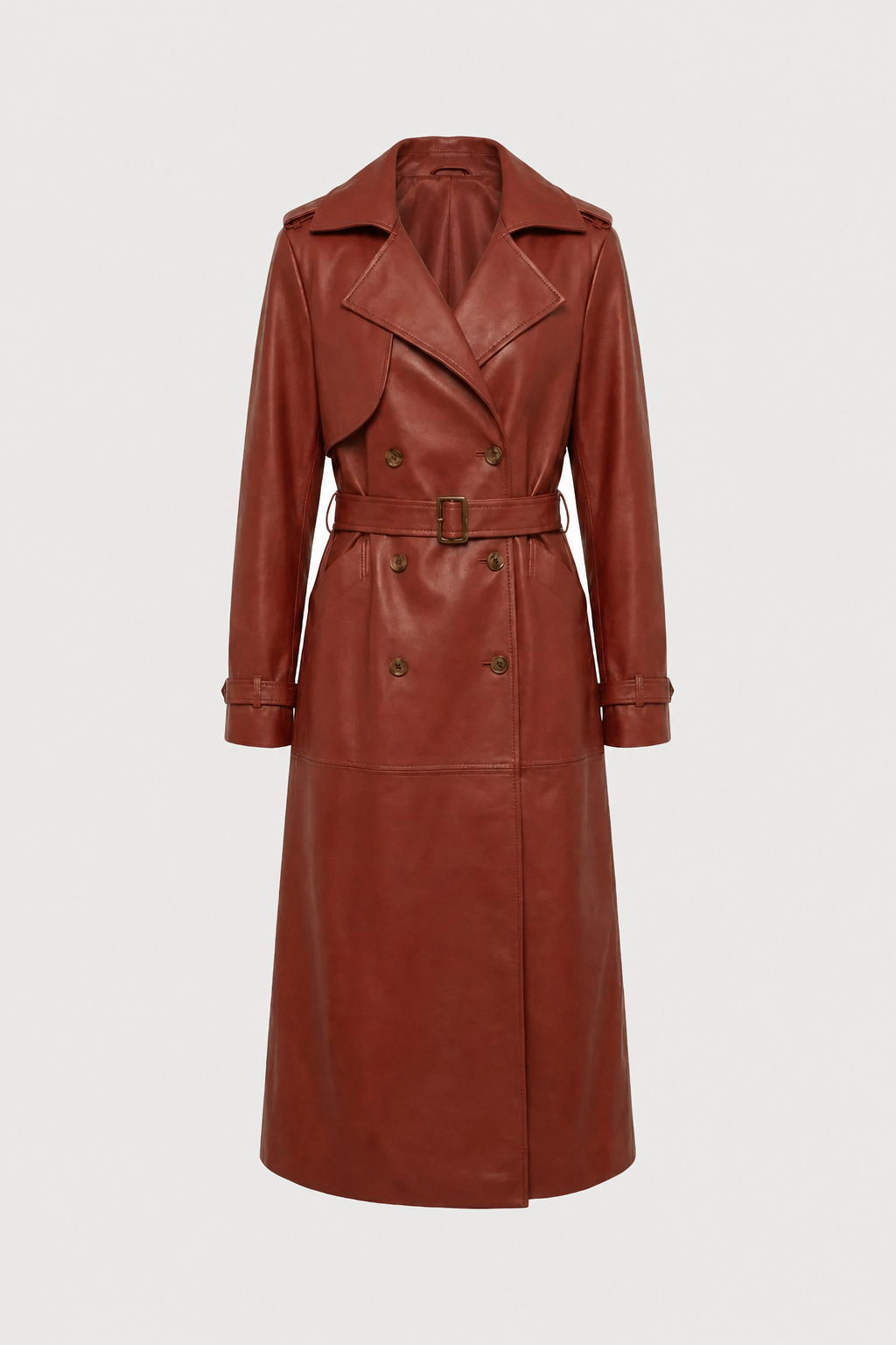 NYC Terracotta Maxi Trench Coat