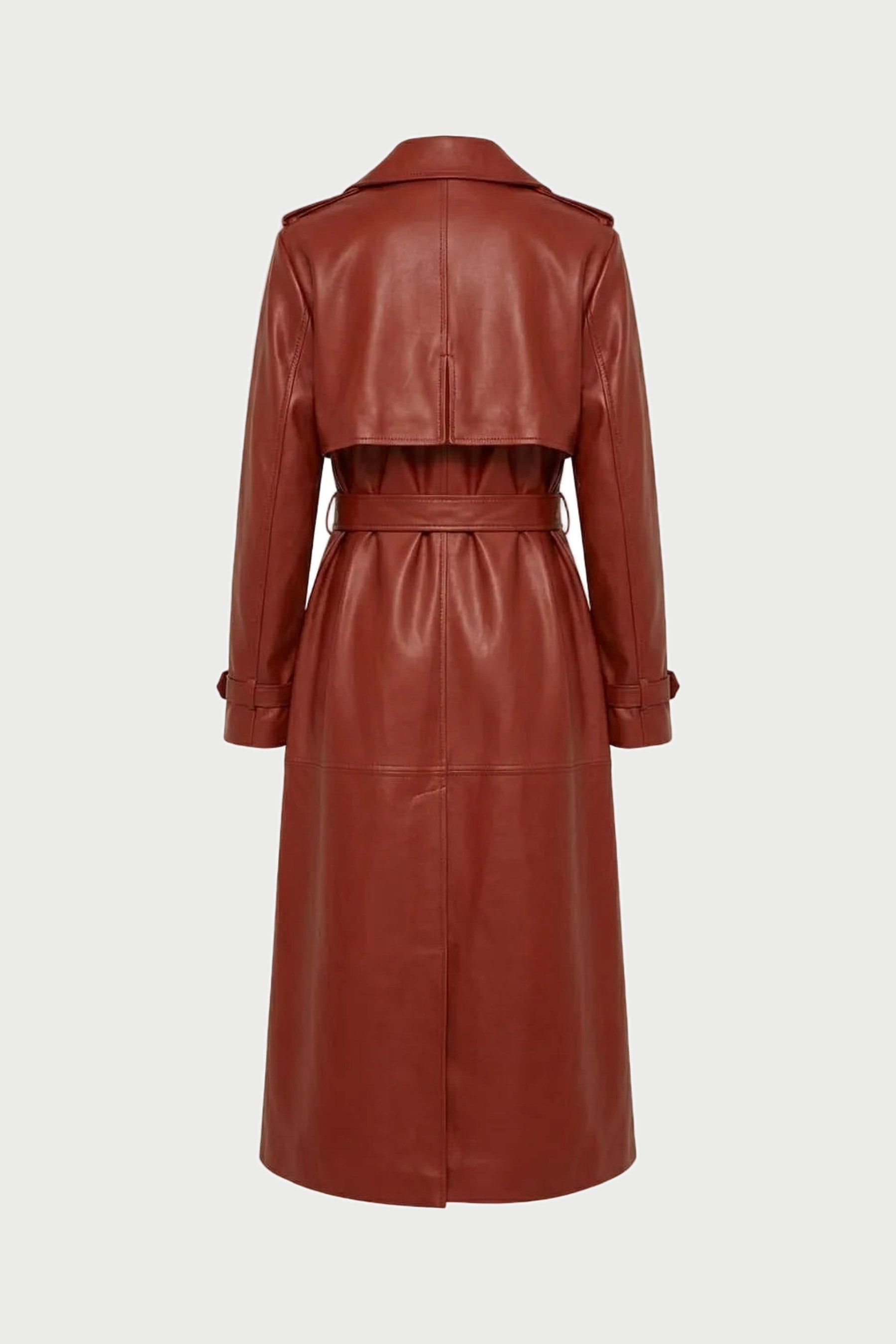NYC Terracotta Maxi Trench Coat | BÚDZIKO