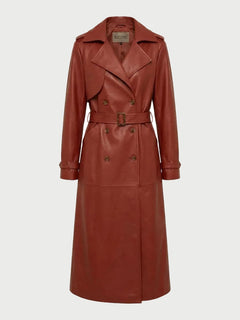 NYC Terracotta Maxi Trench Coat