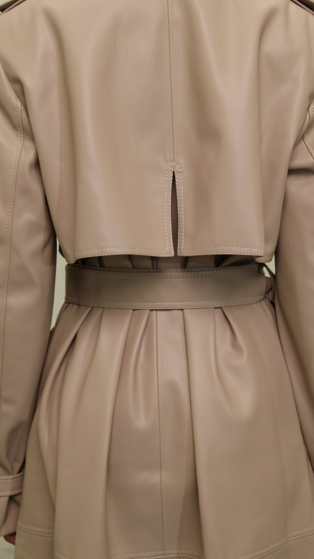 NYC Beige Maxi Trench Coat — product view 3