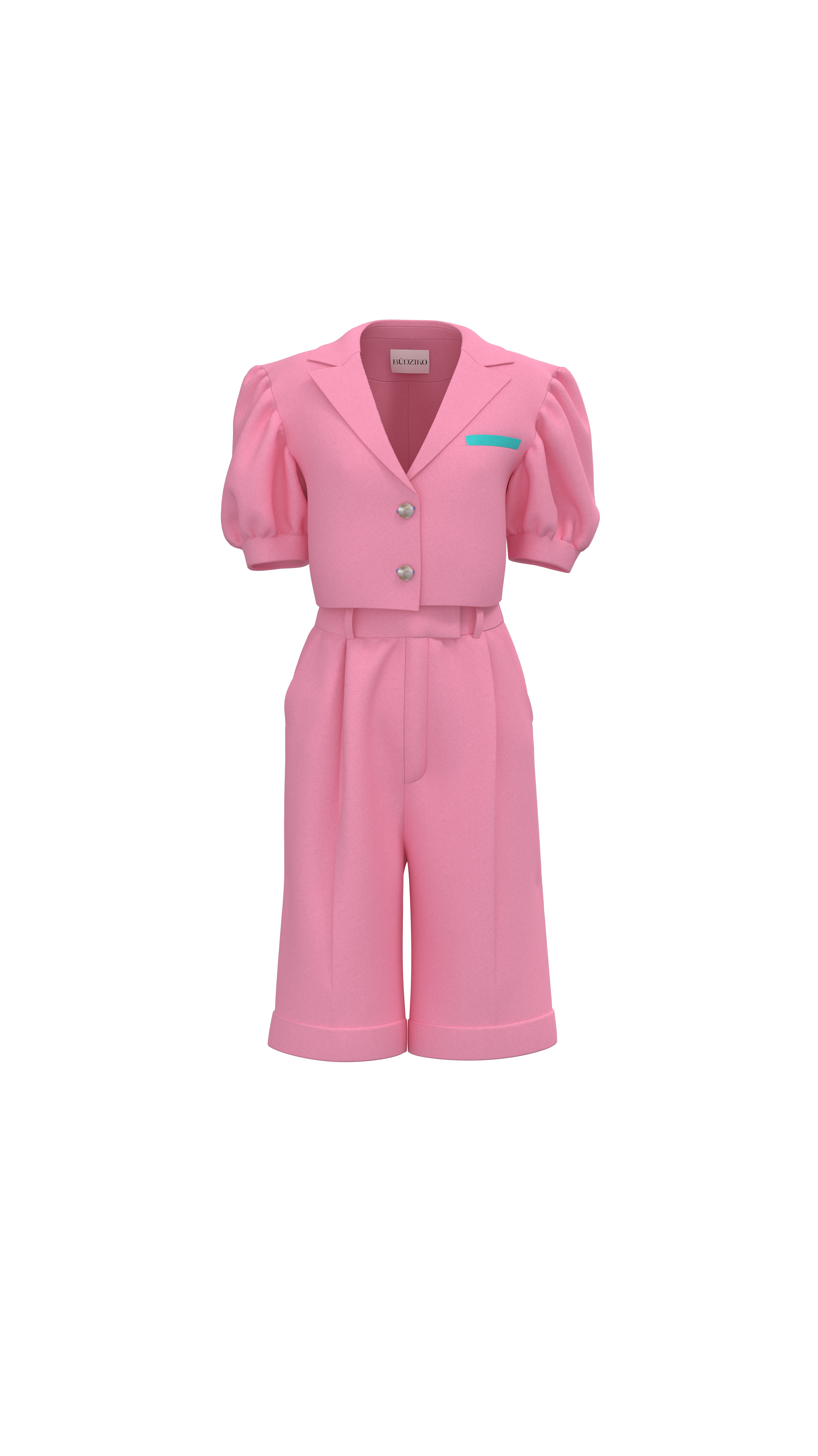 Linen pink suit for women