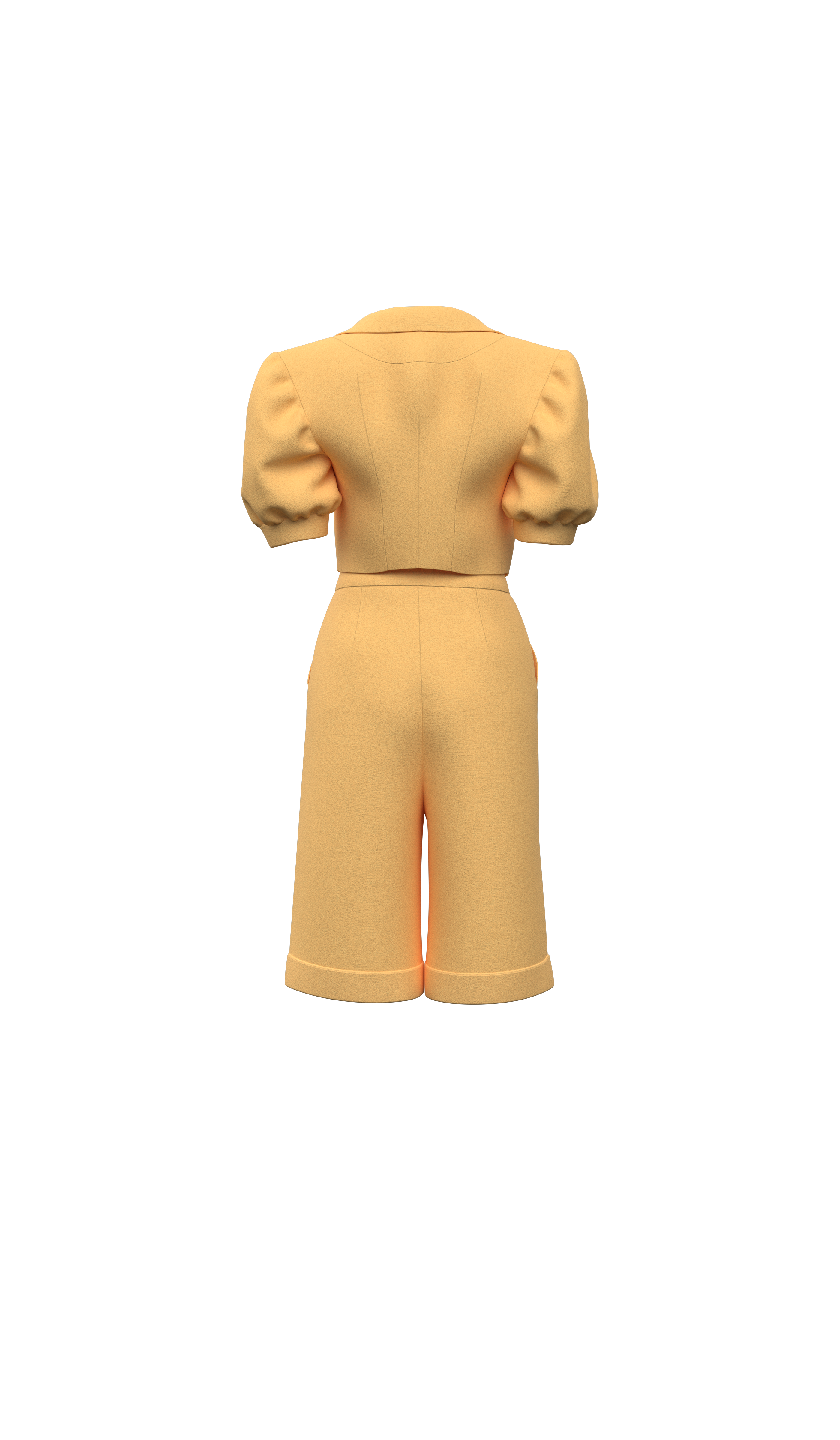 Linen yellow suit for women