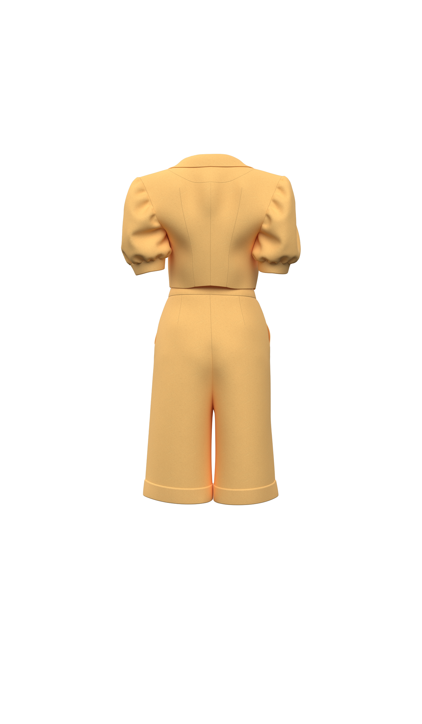 Linen yellow suit for women