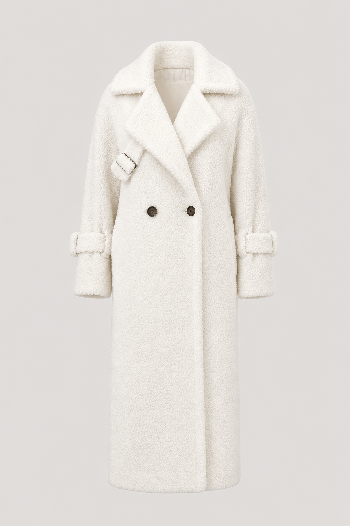 Milky-White Long Teddy Coat product image