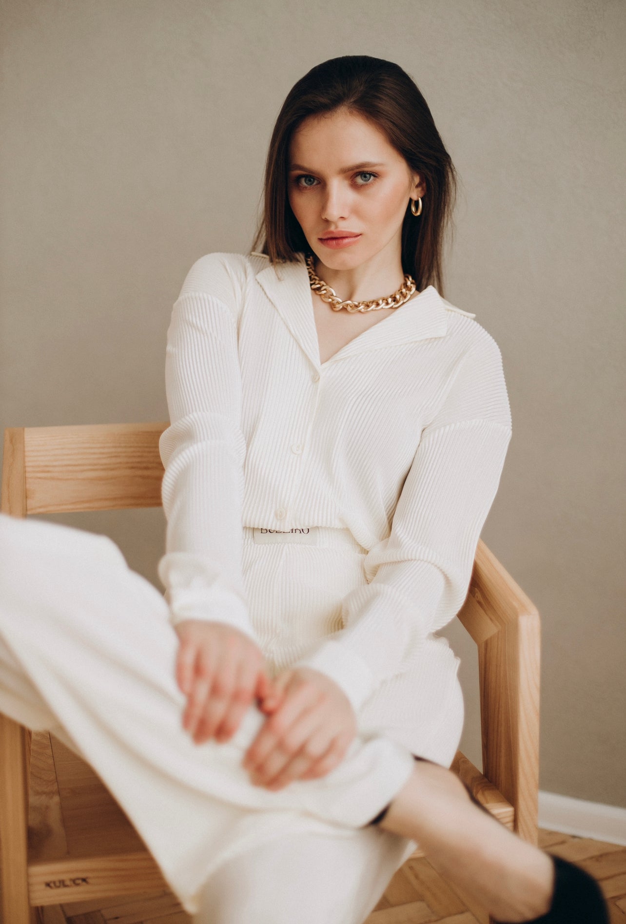 Amelia Black Pleated Shirt — product view 13