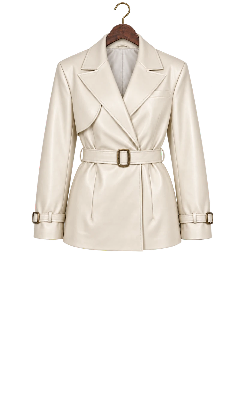 London Milky Faux Leather Jacket
