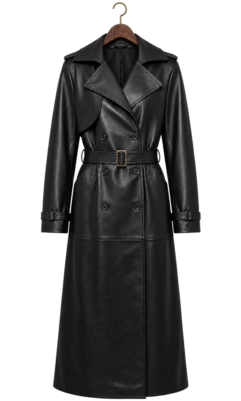 NYC Black Maxi Trench Coat | BÚDZIKO